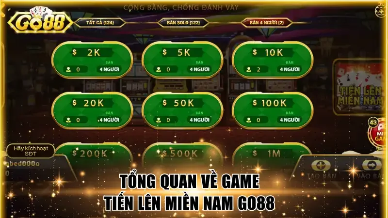 Tổng quan về game Tiến lên miền Nam Go88